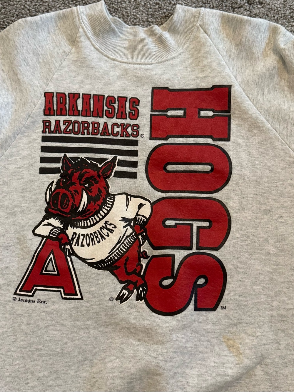 VTG Arkansas Razorbacks Hogs Crewneck Large